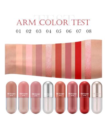 Shop 8PCS Nude Pink Lip Gloss Gift Set - Non-Fade Waterproof Liquid Lipstick & Velvet Matte Kit for Girls | Lasting Beauty Cosmetics - Buy Online on GoSupps.com