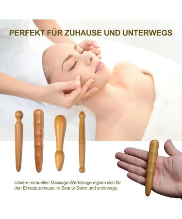 Kaluroil 4-Pack Massage Sticks - Trigger Point Massagers for Foot Shoulder Back & Leg Relaxation Wood Muscle Roller Stick for Ultimate Relief - Buy Online on GoSupps.com