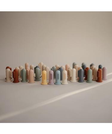 Mushie Baby Finger Toothbrushes - Set of 2 | Soft Silicone First Toothbrush for Babies | Soothes Irritated Gums | Food-Grade Material | Soft Lilac/Ivory - Buy Online on GoSupps.com