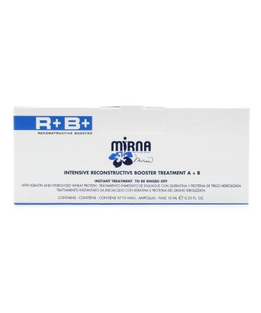 Mirna Professional Reconstructive Treatment Ampoule Booster. Formulated with Keratin for Weak and damaged hair. No SLS No Paraben (Part A x 5 / Part B x 5) 10ml / .33oz