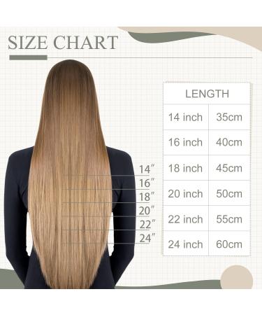 40cm Balayage Real Hair Extensions - Medium Brown & Platinum Blonde Highlights - 100g Remy Weave #6/60A - 16 Inch - Buy Online on GoSupps.com