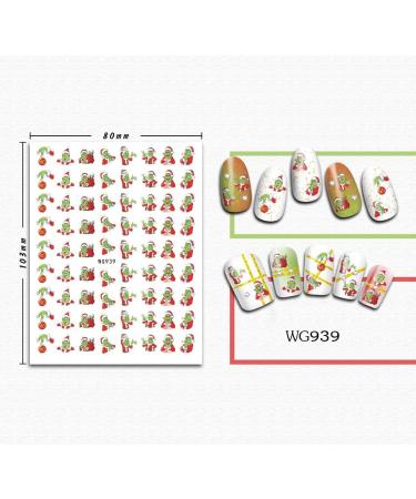 Christmas Nail Stickers - 10 Sheets Cartoon Art Decals for Kids | Self-Adhesive Nail Decoration Supplies - Buy Online on GoSupps.com