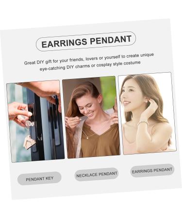 TEHAUX 150 Pcs Heart Pendant Diy Earrings Wedding Pendant Charms for Earrings Heart Beads Heart Lock - Buy Online on GoSupps.com