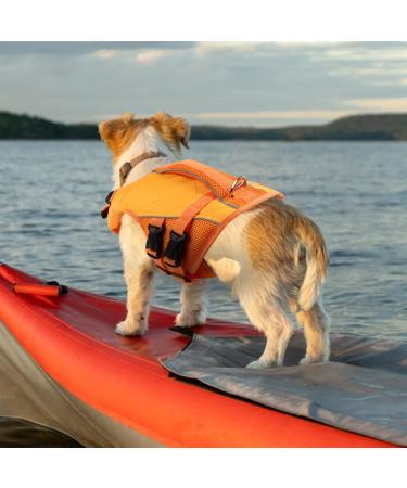 Asenku Dog Wowers for All Sizes | Adjustable Ripstop Life Jacket with Handle & Reflective Strips for Boating Swimming & Surfing - Orange - Buy Online on GoSupps.com