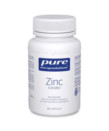 Pure Encapsulations Zinc Citrate | Support for Immune System Function and Healthy Tissue Formation* | 180 Capsules
