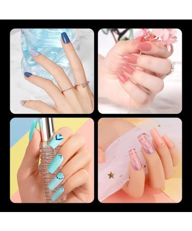 Medium Square Clear Fake Nail Tips - 600pc Full Cover Acrylic False Nails for Salon & Home Manicures - Buy Online on GoSupps.com