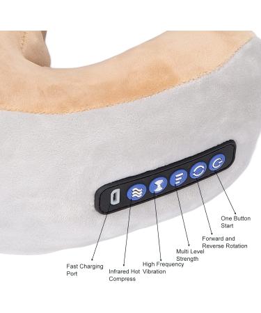 Rechargeable U-Shaped Neck Massage Device - Memory Foam Electric Pillow for Home Office & Car - Ideal for Men & Women - Buy Online on GoSupps.com