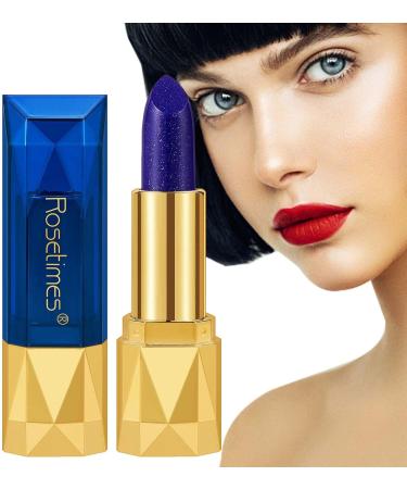 Blue Color Changing Lip Blue Shimmering Lipstick Blue turned to pink Lip Stain Gloss Moisturizing and Long Lasting Waterproof Lip Balm Makeup for Women Girls Novent - Buy Online on GoSupps.com