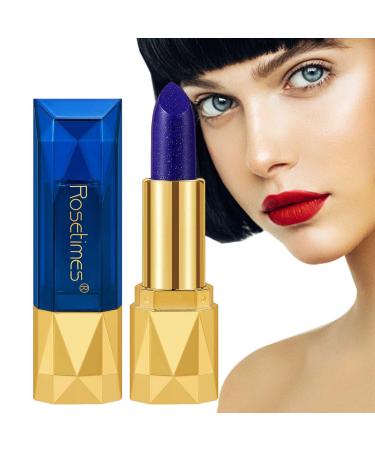 2 Color Changing Lipstick Blue Magic Blue Lipstick Color Changing Lipstick Magic Color Changing Lipstick Nutritious Tinted Lip Balm Lips Moisturizing Duqulle 2 Pcs Blue Tube