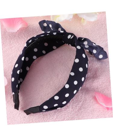 minkissy Bowknot Hair Band Women Hair Hoop Women Headband Polka Dot Headband Blue Miss Black and White Stripes Head Hair Accessories - Buy Online on GoSupps.com