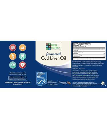 Buy Green Pasture Fermented Cod Liver Oil 180ml (Orange) | Premium Quality Rich in Omega-3 International Shipping Available - Buy Online on GoSupps.com