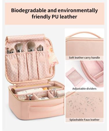 Vando Travel Cosmetic Bag - Waterproof Makeup Organizer for Women Girls & Men | Large Leather Makeup Case - Buy Online on GoSupps.com