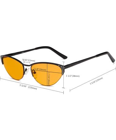 Eyekepper Cat-Eye Computer Gaming Glasses - UV400 Anti-Glare 96.9% Blue Light Blocking Purple Tinted Lens for Women - Sleep Better with Stylish Readers +1.50 Lens - Buy Online on GoSupps.com