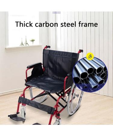 Multifunctional Manual Wheelchair Self-Propelled Portable Transportation Travel Wheelchairs Lightweight And Foldable High-Carbon Steel Frame With Storage Bag And Footrest - Buy Online on GoSupps.com