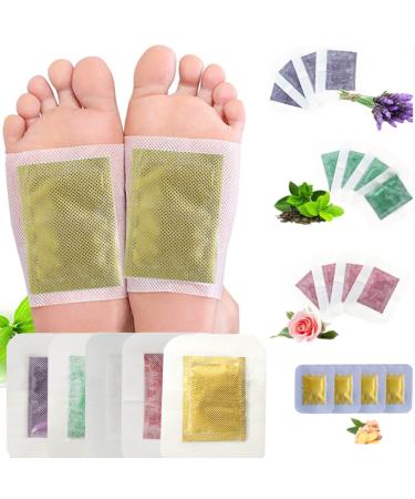 Foot Pads Deep Cleansing Foot Pads 40 Pieces Includes Ginger Foot Pads Lavender Foot Pads Rose Foot Pads Green Tea Foot Pads