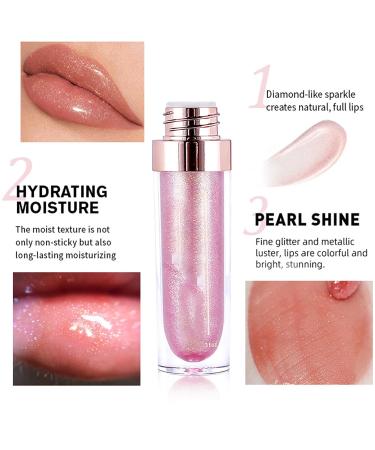 Clear Shimmer Lip Gloss for Women | Long-Lasting High Shine Liquid Lipstick | Waterproof Shimmery Lip Oil & Stain | Shop Internationally - Buy Online on GoSupps.com