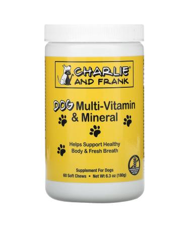 Charlie & Frank Dog Multi-Vitamin & Mineral Supports Fresh Breath 60 Soft Chews