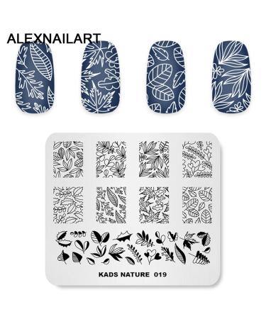 4-Piece Nail Stamping Plate Set - Leaf Watermelon & Gem Patterns for DIY Nail Art | International Shipping - Buy Online on GoSupps.com