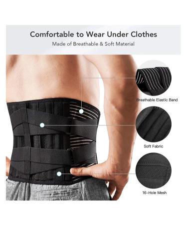Buy mdlian Lower Back Brace with 6 Stays - Anti-skid Orthopedic Lumbar Support Belt for Gym | Breathable Waist Support | Color D Size Large - International Shipping Available - Buy Online on GoSupps.com