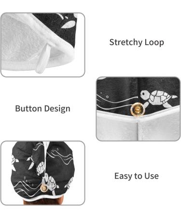 Buy Turtles Black Hair Towel 2 Pack - Super Absorbent Quick Dry Hair Turbans for Women & Girls - Buy Online on GoSupps.com