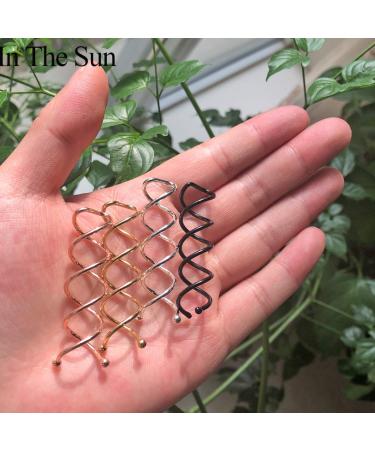 Spiral Hair Pin Set - 60 Pack Non-Scratch Bobby Hair Pins in Black, Silver, Gold, Rose Gold - Twist Screw Design for Easy Styling - Pack of 1 - Buy Online on GoSupps.com