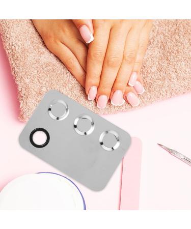 Stainless Steel Makeup Mixing Palette - Metal Foundation Tray for Cosmetics & Nail Art (5.89x3.93 Inch - Buy Online on GoSupps.com