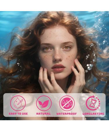 Real 2in1 eyeliner freckle pen 2 pieces Freckle Stamp and Black Liquid Eyeliner natural lifelike frisles makeup soft dots magical fake freckles waterproof long lasting light brown 2 pieces light brown - Buy Online on GoSupps.com