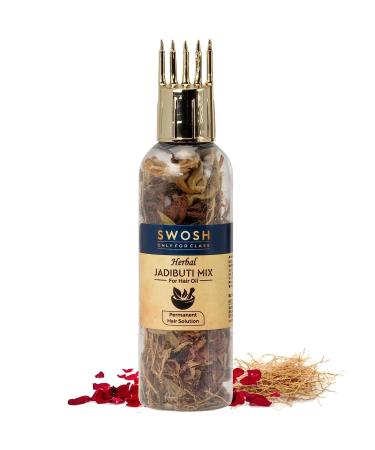 SWOSH Ayurvedic Herbs and Herbal Dry Jadibutti Mixture For Hair Oil Infusion 10 gram(0.35 oz) Bottle With Comb Applicator