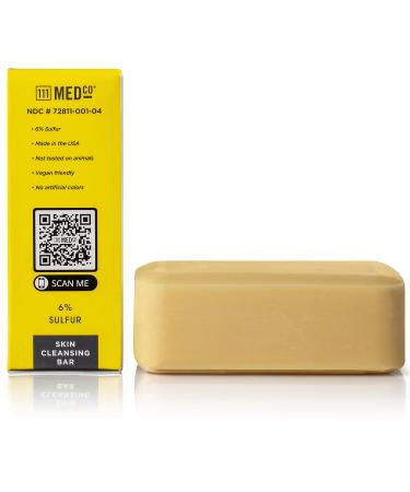 6% Sulfur Medicated Skin Cleansing Soap Bar - 4oz | Effective Acne Treatment & Skin Care | International Shipping Available - Buy Online on GoSupps.com