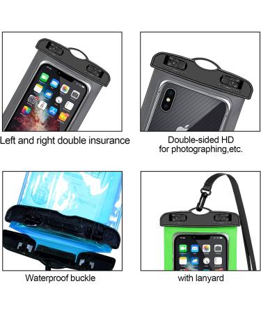 6 Pack Universal Waterproof Phone Pouch - Large IPX8 Dry Bag for iPhone and Samsung - Multicolor - Buy Online on GoSupps.com