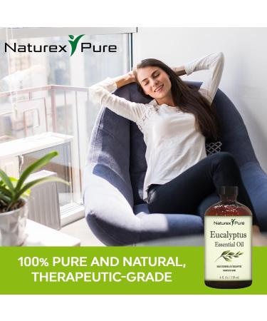 Buy Eucalyptus Essential Oil 4 oz | Pure Aromatherapy Oil for Hair & Skin | Therapeutic Grade by Naturex Pure - Buy Online on GoSupps.com