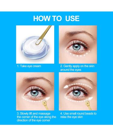 Eye Cream Applicator & Massager Wand - Anti-Wrinkle Eye Roller Tool for Fatigue Relief | Zinc Alloy Face Mask Spoon - Buy Online on GoSupps.com