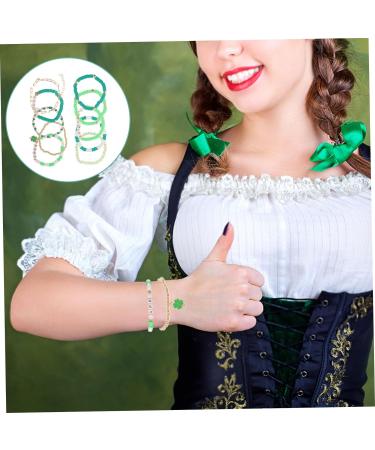 Alipis 20 Pcs Four Leaf Bracelet Gift Chic Wrist Chain Wrist Bracelet Bangle St Patrick's Day Wrist Chains St Patrick's Day Wristbands Hand Jewelry Lucky Miss Polymer Clay 8.00X8.00X2.00CMx5pcs As Shownx5pcs - Buy Online on GoSupps.com