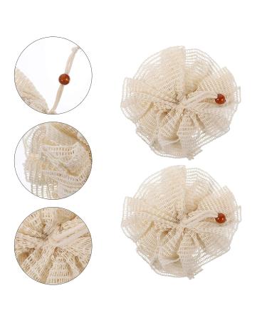 Healifty Bath Loofahs: Ramie Fiber Shower Mesh Pouf Body Scrubber Balls - 2pcs for Women - Buy Online on GoSupps.com