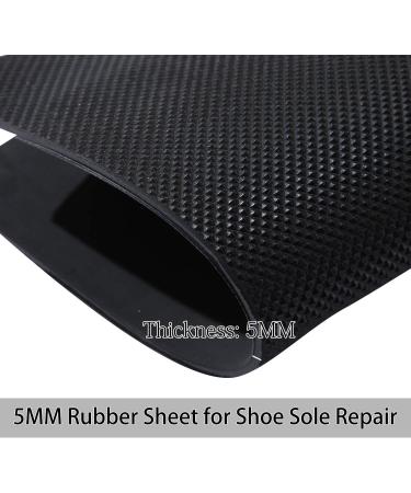 5MM Thick Shoe Sole Repair Rubber Sheet - Non-Skid Black Soling Sheet - Buy Online on GoSupps.com