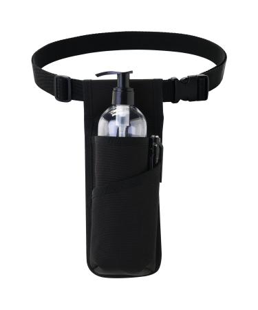 Professional Massage Therapist Holster with Adjustable Belt Massage Bottle Bag Massage Lotion Holster Massage Oil Holster Black(XJ-1KD)