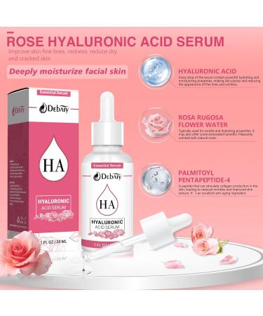 Buy DEBAIY 3 Pack Rose Hyaluronic Acid Serum - Moisturizing Anti-Aging Face Serum (1fl.oz | 30ml) - Best International Shipping - Buy Online on GoSupps.com
