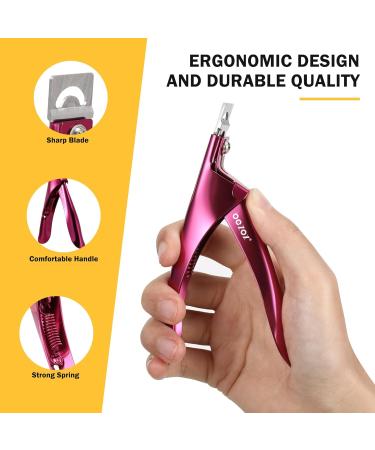 BEZOX Sharp Blade Acrylic Nail Clipper - Professional Precision Cutters for False Nails | Rose Red - Buy Online on GoSupps.com