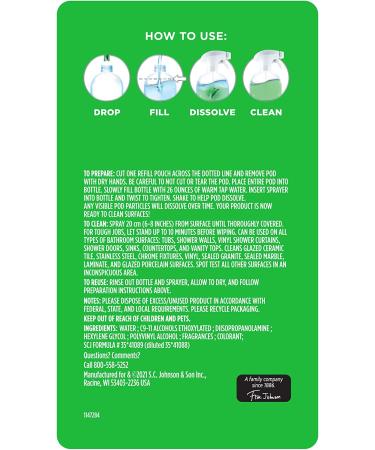 Scrubbing Bubbles Dissolve Pod Bathroom Cleaner Starter Kit - 3 Concentrated Pods + 1 Reusable Bottle - Buy Online on GoSupps.com