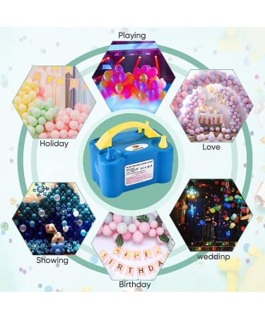 NuLink Electric Portable Dual Nozzle Balloon Pump for Decoration Party - Blue/Yellow - Buy Online on GoSupps.com
