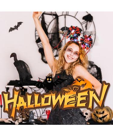 Coridy Light Up Halloween Headband LED Pumpkin Hairband Orange Sunflower Head Boppers Evil Smile Hair Accessories for Women Festival (orange Pumpkin) Orange Pumpkin - Buy Online on GoSupps.com