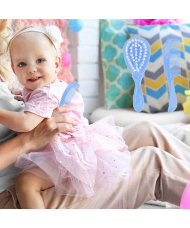 Baby Massage Comb Hair Brush Set with Soft Goat Bristles for Newborns and Toddlers - Buy Online on GoSupps.com