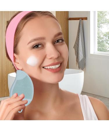 Face Exfoliator Scrubber - Double Side Silicone Face Scrub Brush - Manual Skin Care Scalp Brush Multi-Use Handheld Scrubber Gray Green - Buy Online on GoSupps.com
