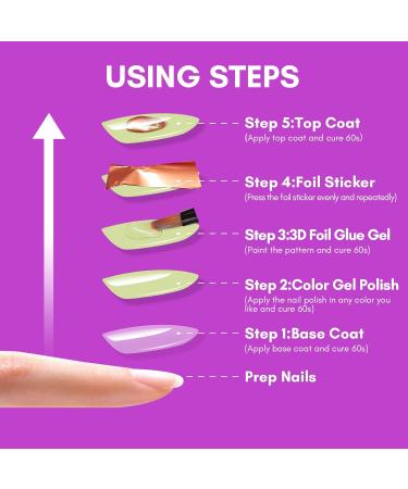 Makartt 3D Nail Foil Glue - 8ml Adhesive for Nail Foil Sheets | Perfect for 3D Gel Nail Art & DIY Manicure - Buy Online on GoSupps.com