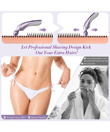 Women's Electric Shaver - Rechargeable Trimmer for Bikini, Legs, Underarms - Cordless Wet/Dry Use - Purple - Buy Online on GoSupps.com