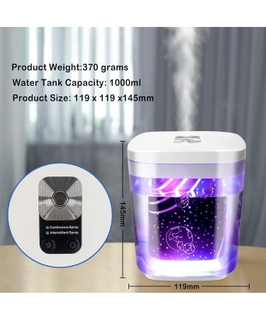 Beioue 1000ML Cool Mist Humidifier with Night Light - Home & Office Air Humidifier - Waterless Auto-Off - Light Wood Grain Design - Buy Online on GoSupps.com