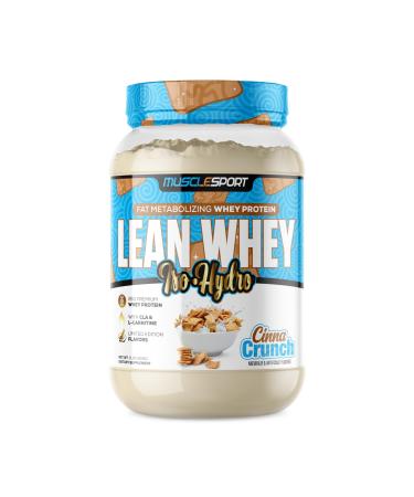 Musclesport Lean Whey Revolution Protein Powder - Whey Protein Isolate - Low Calorie, Low Carb, Low Fat, Incredible Flavors - 25g Protein per Scoop - 2lb Cinna Crunch