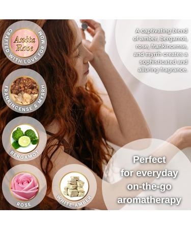 Ancient Essence Anita Rose Roll On Essential Oil Blend of Amber Rose Bergamot (1/3 FL OZ) - Buy Online on GoSupps.com