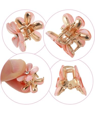 cobee 16PCS Flower Hair Clips Crystal Rhinestone Petal Hair Clip Small Hair Clip Mini Hair Claw Clip Fashion Hair Accessories for Women Girl Birthday Wedding Party Daily (Black Beige Pink Orange) - Buy Online on GoSupps.com