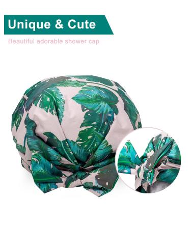 Auban Satin Shower Cap for Women - Large Reusable Waterproof Hair Cap for Long Hair & Spa Use (Green) - Buy Online on GoSupps.com
